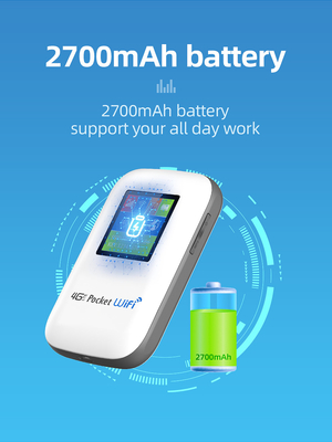 Router 4G Seluler 2700mAh-3000mAh Dengan Layar Hitam Tidak Terkunci