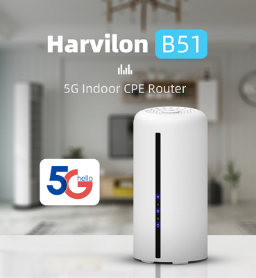 Dual Band 5G CPE Router NSA SA WiFi 6 Dengan Slot Kartu SIM Nano Untuk Jaringan 5G 4G 3.0 Gbps