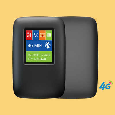 3000mAh Pocket WIFI Hotspot Mobile 4G Router Dengan Layar Hitam Tidak Terkunci