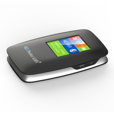3000mAh Pocket WIFI Hotspot Mobile 4G Router Dengan Layar Hitam Tidak Terkunci