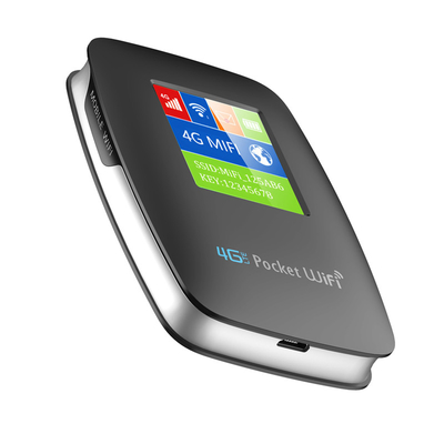 3000mAh Pocket WIFI Hotspot Mobile 4G Router Dengan Layar Hitam Tidak Terkunci
