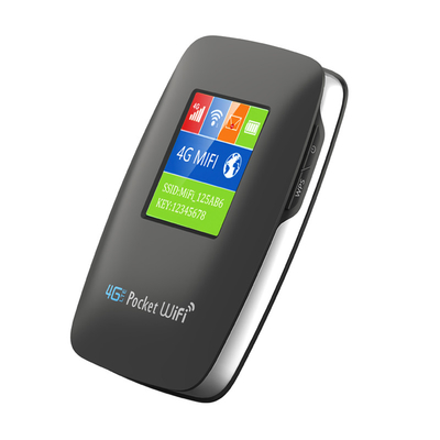3000mAh Pocket WIFI Hotspot Mobile 4G Router Dengan Layar Hitam Tidak Terkunci