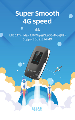 4 LED indikasi wifi 4G LTE MiFi Router Dengan Baterai 3000mAh