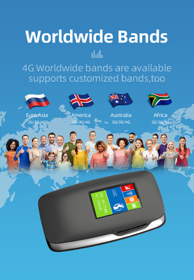 3000mAh 4G LTE Wireless MiFi Router WIFI Hotspot Dengan Layar LCD International Band